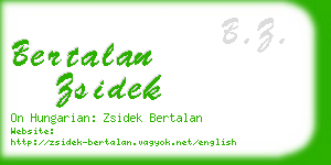 bertalan zsidek business card